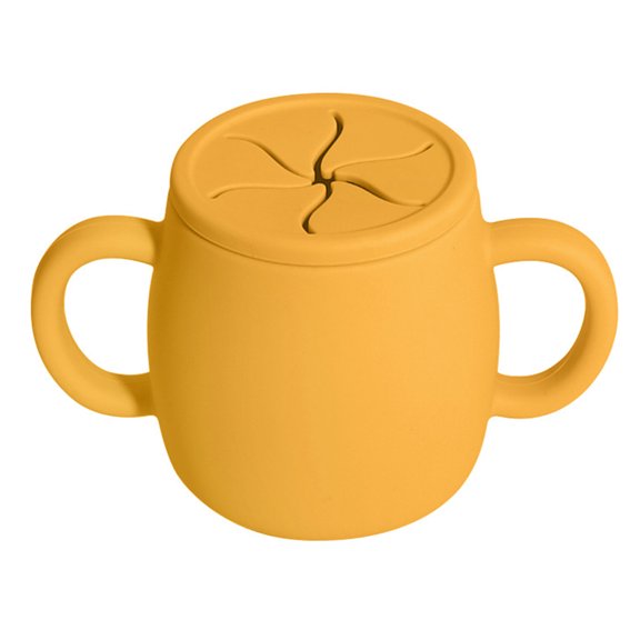 Silicone Snack Cup, Anti Overflow Food Container, Suitable For Young Children And Infants - yellow