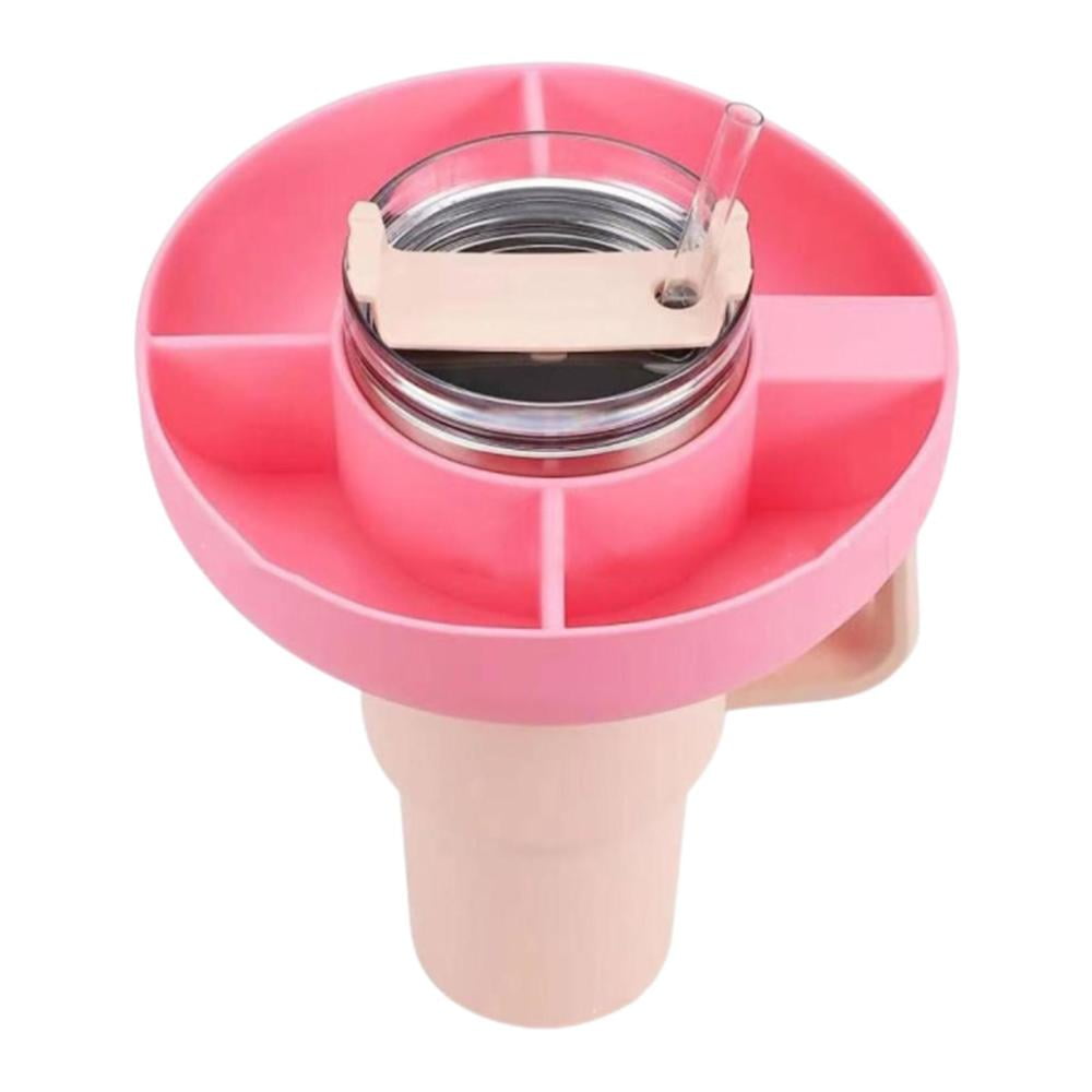 Pink Silicone Drink Bottle Snack Tray main image 1