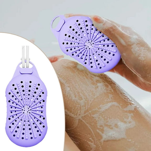 Silicone Soap Bag with Scrubber - Gentle Exfoliating Loofah,Bar Soap Saver for Shower Bathroom,Assorted Colors