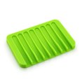 thumbnail image 1 of Silicone Soap Dish - Bar Soap Holder (Light Green) for Shower & Bathroom Sink - Self Draining Waterfall Soap Saver Tray for Kitchen, Prevents Sticky Mess, Easy to Clean, 1 of 4