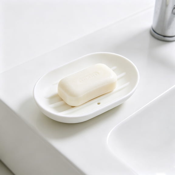 Silicone Soap Dish Drip Catching Tray Hollow Soap Holder Drying Rack