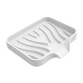 thumbnail image 1 of Silicone Soap Dish Self-Draining Bar Soap Holder Non-Slip Tray for Shower Bathroom Kitchen Sink Organizer White, 1 of 7
