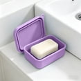 thumbnail image 1 of Silicone Soap Holder with Lid Self-Draining Soap Dish Non-Slip Bar Soap Container Cover Travel Soap Case Fast Drying Bathroom Kitchen RV, 1 of 6
