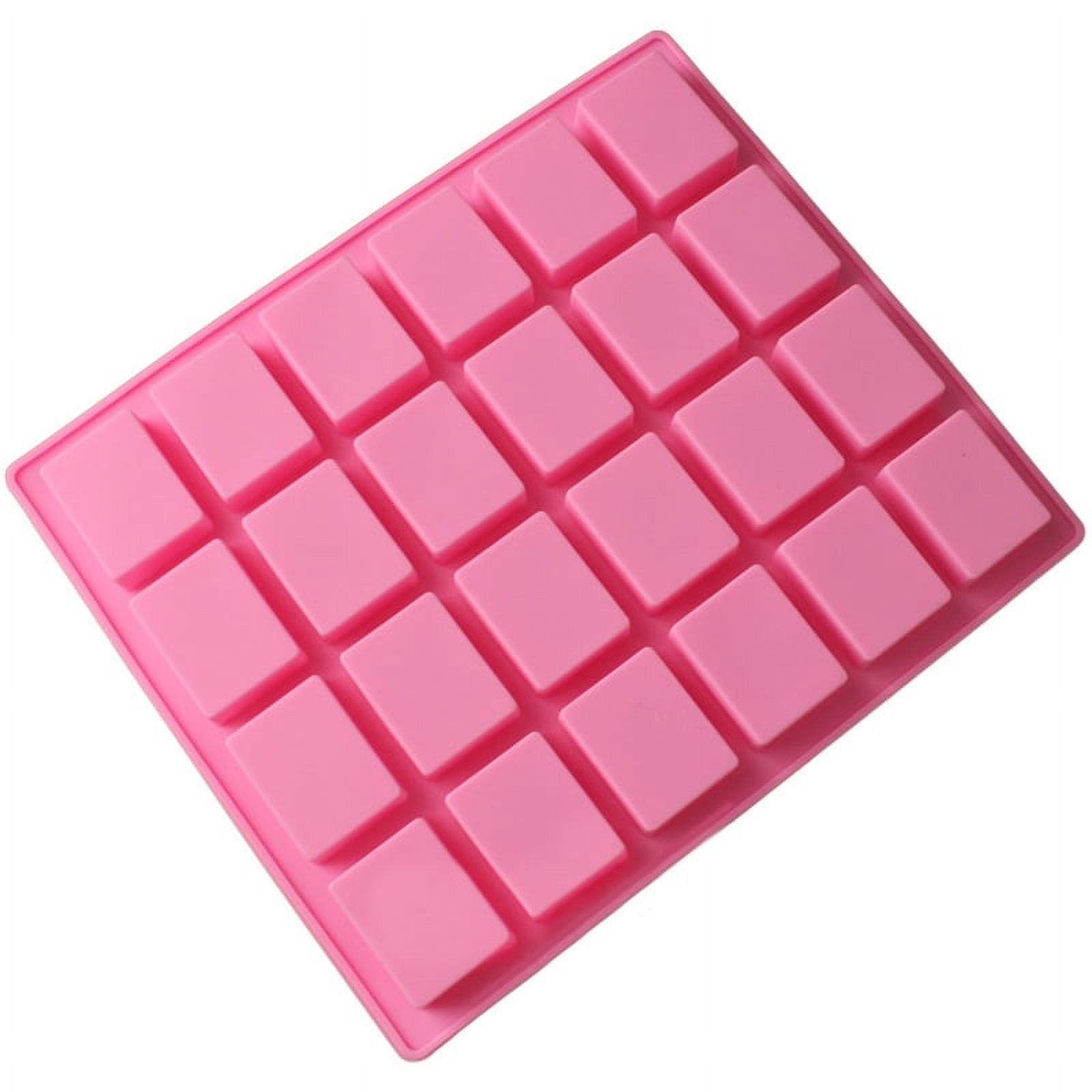Silicone Soap Mold, 1 pcs 24-Cavity Square Baking Molds for Making Soaps,  Ice Cubes, Jelly 