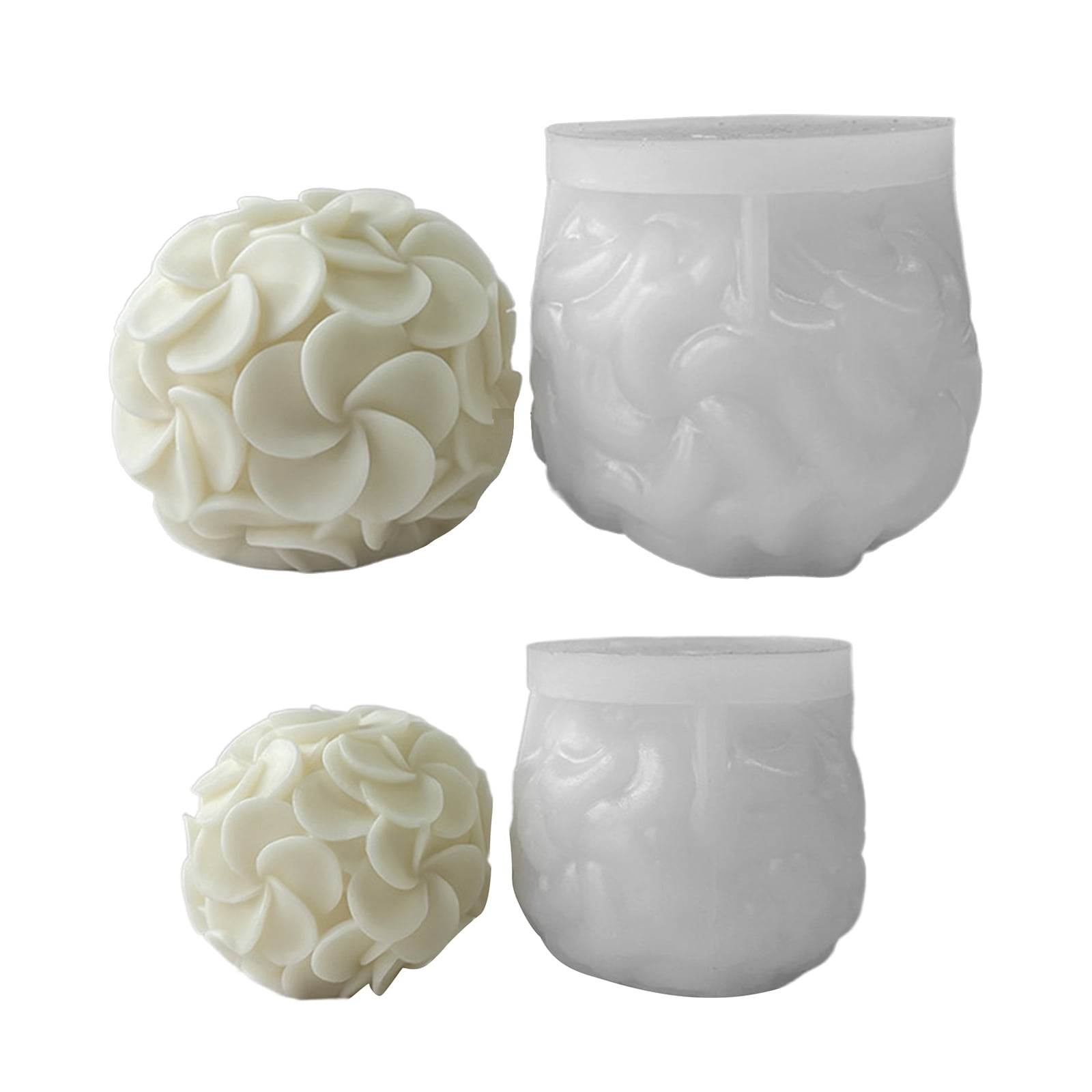 Silicone Soap Molds Flower Candle Mould Silicone Crafts Moulds Hydrangea Shaped Perfect Gift for DIY Hand-Making Lover
