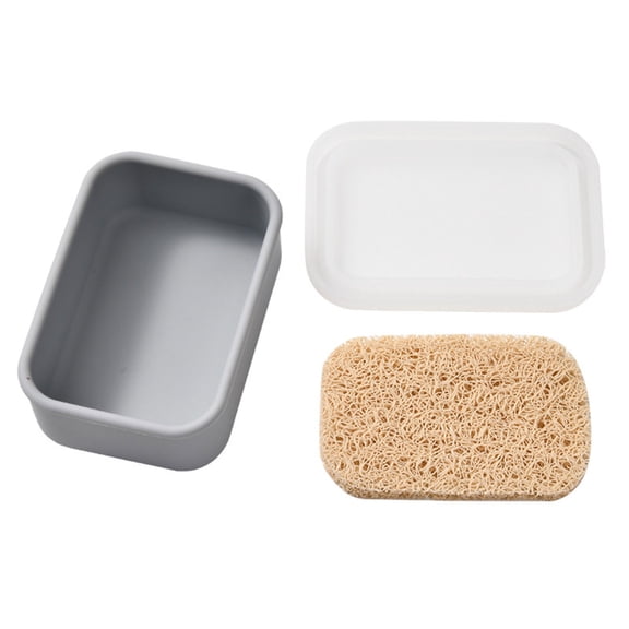 Silicone Soap Storage Box with Pad Travel Bar Soap Holders Case For Bathroom