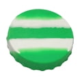 thumbnail image 1 of Silicone Soda Can Lid, Reusable Bottle Cap Cover with Leakproof Secure Seal, for Soda Drinks Beverage Cans Home Kitchen Outdoor Picnics Camping - Green Striped Design, Universal Fit for Standard Cans, 1 of 6