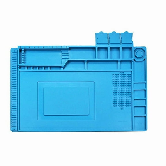 Silicone Soldering Mat High-Temperature Resistance, Anti-Static ESD Rework Platform for Desoldering Repair,Type:501,1 * Silicone Soldering Mat
