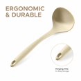 thumbnail image 1 of Silicone Soup Ladle, Long Handle Heat-Resistant Nonstick, Cookware Kitchen Serving Spoon Stew Cooking Tool, White, 1 of 4