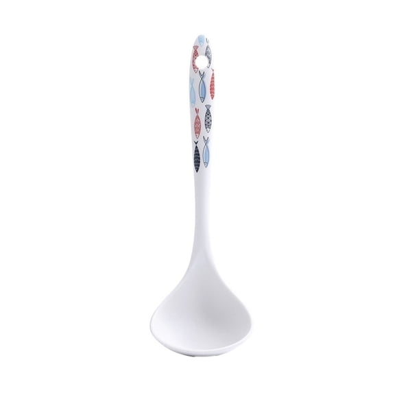 Silicone Soup Ladle - Non-stick Heat Resistant Seamless Kitchen Cooking Serving for Soups, Sauces, Batter - Ultimate, White