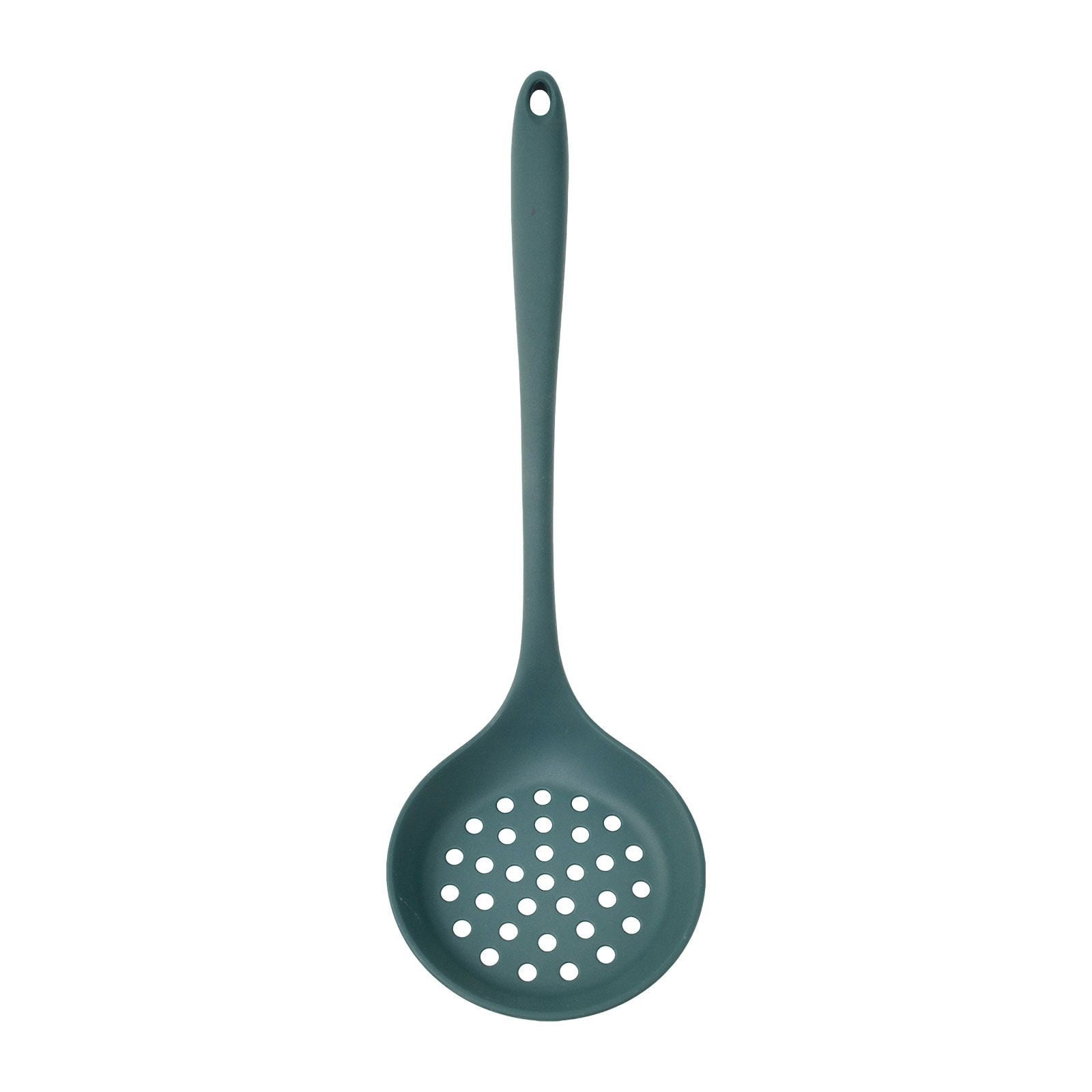 Silicone Soup Ladle Spoon,Silicone Nonstick Large Skimmer Slotted ...