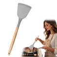 thumbnail image 1 of Silicone Spatula,12.6x3.1 Inch Heat Resistant Silicone Spatulas with Wooden Handle,Wooden Handle Durable Silicone Spatula Utensil,Wooden Handle Flexible Silicone Mixing Scraper for Cooking, 1 of 4