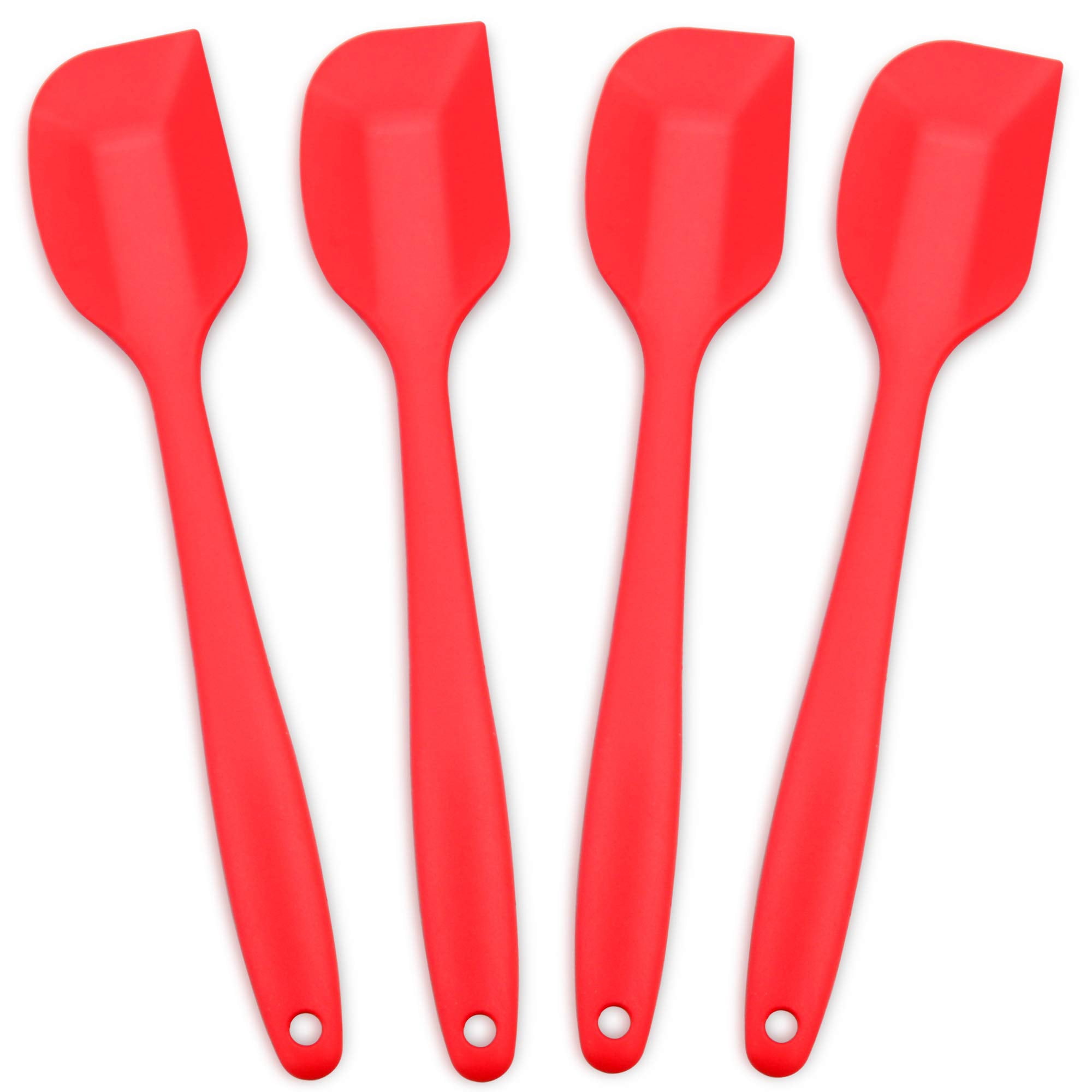 Silicone Spatula 4-Piece Set, Heat-Resistant Spatulas, Non-Stick Rubber ...