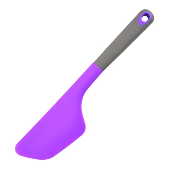 Silicone Spatula Cream Spatula Butter Spatula Spreader Bowl Scraper with Hanging Hole Long Handle Silicone Spatula for Cake Salad Jam Applying Baking Stirring Scraping Tools Kitchen Purple