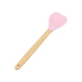 Silicone Spatula, Heart Shaped Heat Resistant Scraper With Wooden ...