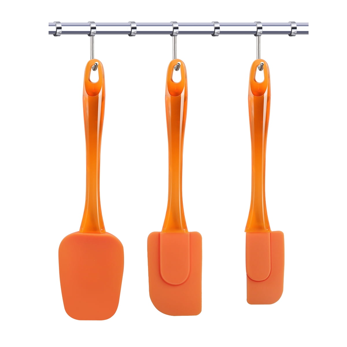 OVENTE Orange Non-Stick Silicone Spatula Set with Heat Resistant &  Stainless Steel Core, Set of 5 SP12305O - The Home Depot