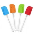 thumbnail image 1 of Silicone Spatula Set - Heat Resistant & BPA Free - 4 Piece Nonstick Rubber Spatula for Cooking, Baking, Mixing, Frosting - Dishwasher Safe Kitchen Utensils - 9.5" Long, 1 of 8