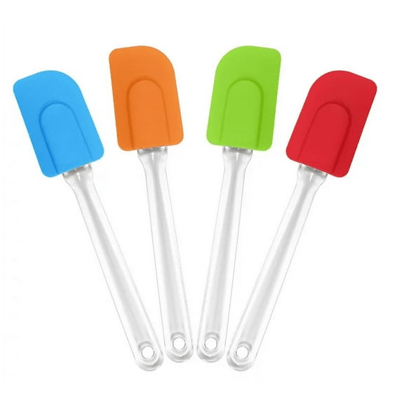 Silicone Spatula Set - Heat Resistant & BPA Free - 4 Piece Nonstick Rubber Spatula for Cooking, Baking, Mixing, Frosting - Dishwasher Safe Kitchen Utensils - 9.5" Long