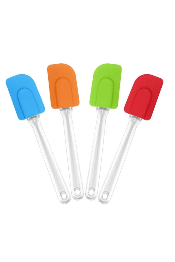 Silicone Spatula Set - Heat Resistant & BPA Free - 4 Piece Nonstick Rubber Spatula for Cooking, Baking, Mixing, Frosting - Dishwasher Safe Kitchen Utensils - 9.5" Long