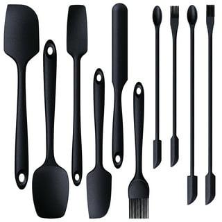 Taihexin Food Grade Silicone Spatula Set of 6, Heat-Resistant Rubber Spatulas and Cooking Utensils for Kitchen Non Stick Baking Decorating Mixing, BPA