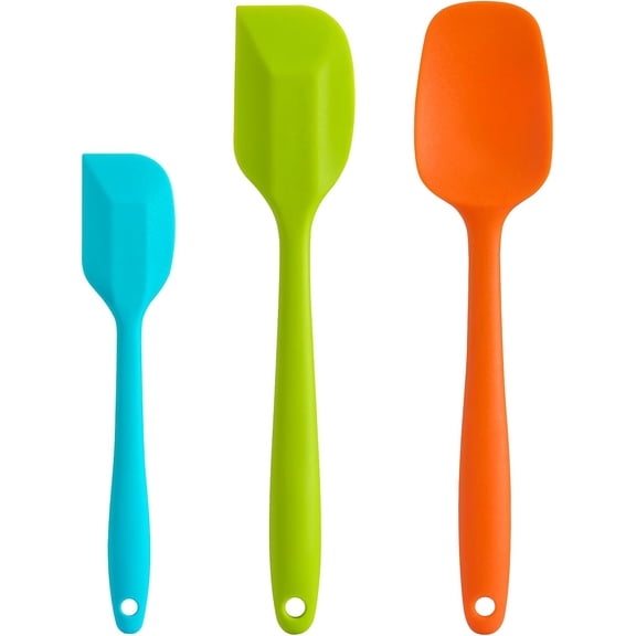 Silicone Spatula Set - Rubber Spatula - 600°F Heat Resistant Baking Spoon & Spatulas (Lavender)