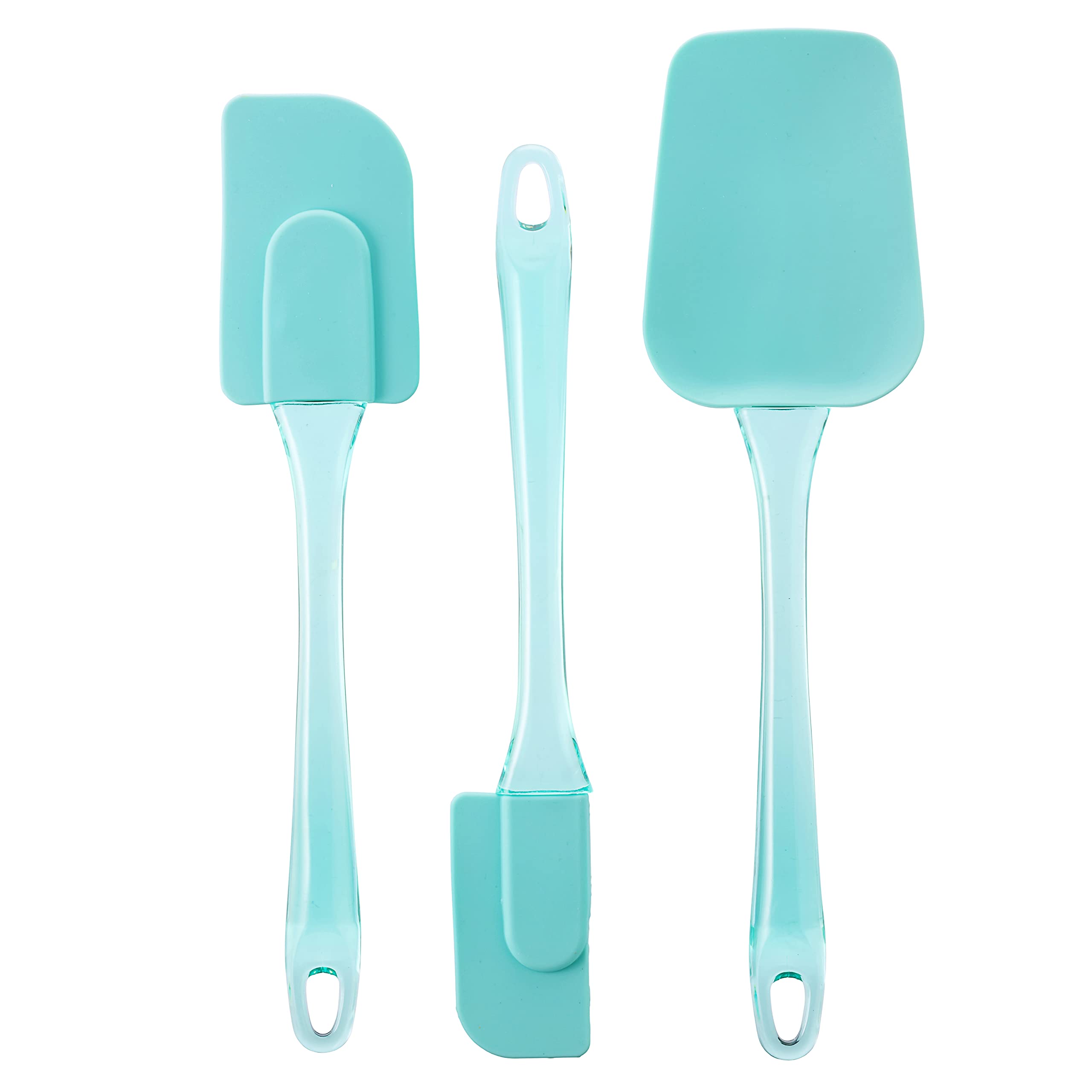 Silicone Spatula Set of 3 Flexible Rubber Spatula, Spoonula, and Mini
