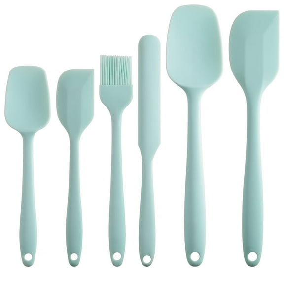 Silicone Spatula Set of 6,Heat Resistant,Professional for Nonstick Cookware,Seamless and BPA Free