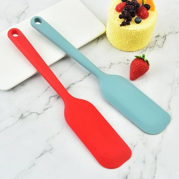 Silicone Spatula, Small Rubber Spoon Spatula Heat Resistant Seamless One Piece Design Non-Stick Spoonula Flexible Scrapers Baking Mixing Tool(10.91" x 1.97")