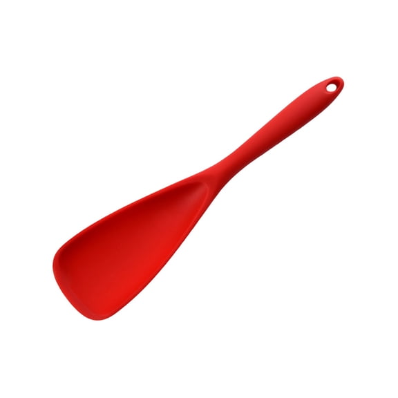 Silicone Spatula Stirring Spoon, 11.5 Inch Nonstick Cooking Spoon for Kitchen Daily Meal Prep, 1-Pack Red, LLLDMXY