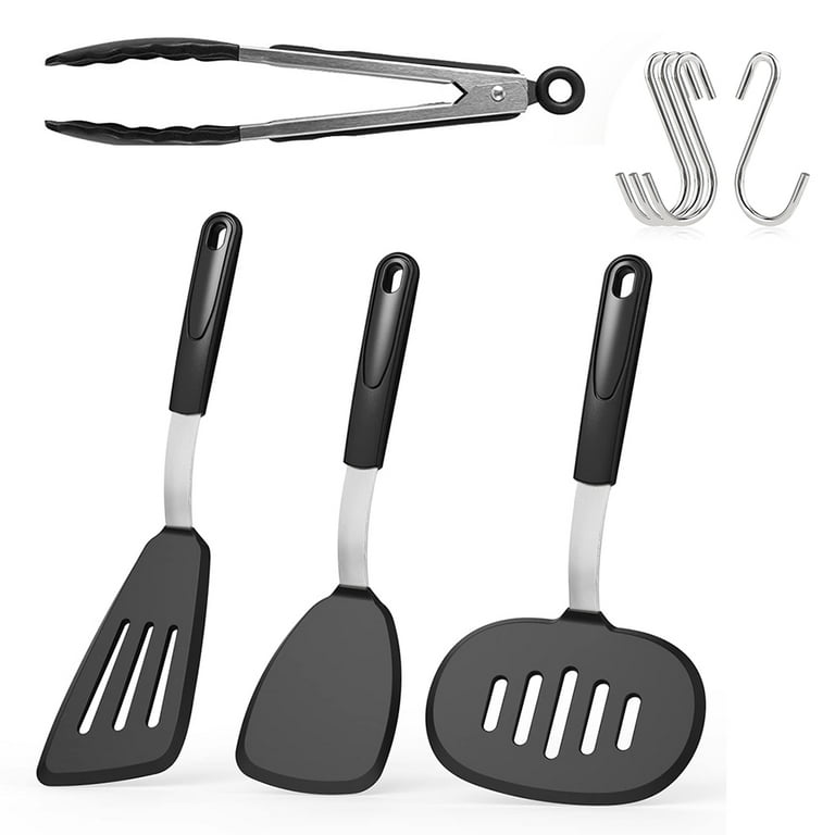 Silicone Spatula Turner, 3-Pack Spatula Set for Nonstick Cookware