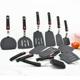thumbnail image 1 of Silicone Spatula Turner, Heat Resistant Kitchen Spatulas for Nonstick Cookware, BPA Free Cooking Utensils, Comfortable Soft Handle, Ideal Rubber Spatula set for Flipping Fish, Egg, 1 of 7