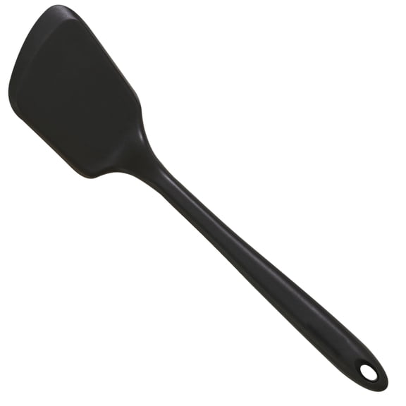 Silicone Spatula Turner, Non Kitchen Utensil for Nonstick Cookware, Cooking Baking Flipping Pancakes Eggs, Mini Flip Design, Dishwasher Safe, Black