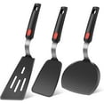 thumbnail image 1 of Silicone Spatula Turner for Nonstick Cookware, Flexible 600F Heat Resistant, Ideal for Flipping Eggs, Burgers, Pancakes, Crepes and More (3 Pack), 1 of 7