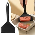 thumbnail image 1 of Silicone Spatula, Wide Pancakes Spatula Turner for Eggs, 10.2×4.72 in, Nonstick Cookware, Omelette Spatulas, Heat-Resistant Kitchen Flipper Spatulas for Cooking, Flexible Kitchen Scraper,Black, 1 of 6