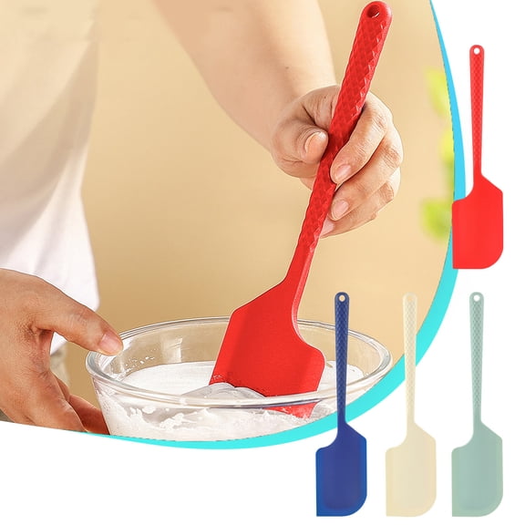 Silicone Spatula and Butter Brush Baking Tool, High Temperature Resistant, One-piece Design, for Baking, Cooking, Pastry Making, Red, 1 Pc, by IHXORA