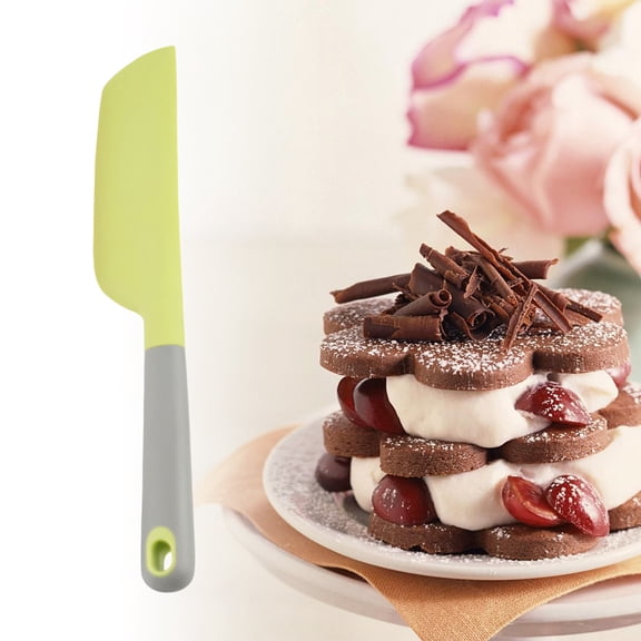 Alasum Silicone ula Scraper Green for Baking Cooking with Easy Grip Handle and Non Scratch Design