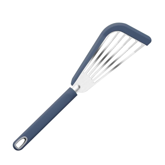 Silicone Spatula for Non-Stick Cookware, Kitchen Turner, Flexible Slotted Flipper for Frying Steak & Baking, Stainless Steel Handle BPA Free