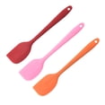 thumbnail image 1 of Silicone Spatulas One Piece Design-Heat Resistant Small Rubber Spatula for Mixing Cooking Baking, 3 packRed+Orange+Pink20.8*4cm, 1 of 5