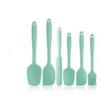 Silicone Spatulas Set,Rubber Spoon Spatula Heat Resistant Spoonula One Piece Design Seamless Spatula Non-Stick Scrapers Baking Mixing Tool (Light Green)