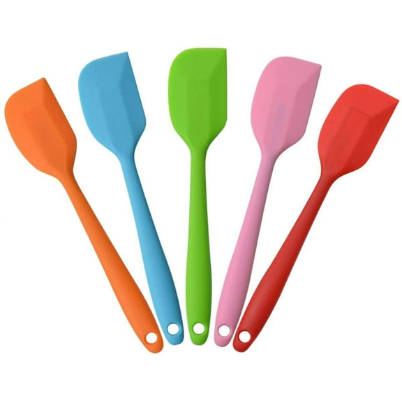 Silicone Spatulas, Small Rubber Spatula With Solid Stainless Steel Core One Piece Design Heat Resistant Non-Stick Flexible Scrapers for Mixing Cooking Baking5x8.5" spatulas