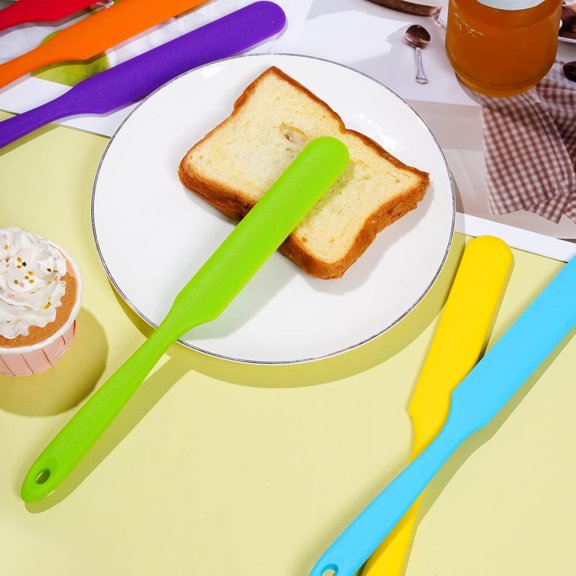 Silicone Spatulas for Kitchen, Baking, Cake Icing, Resin Craft, Scraper Tool with Long Handle Heat Resistant