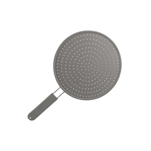 Silicone Splash-Proof Pot Cover Oil Filter Strainer Lid Kitchen Cooking Tool Grey 28x45.5cm Heat Resistant Flexible Easy Clean Overflow Prevention