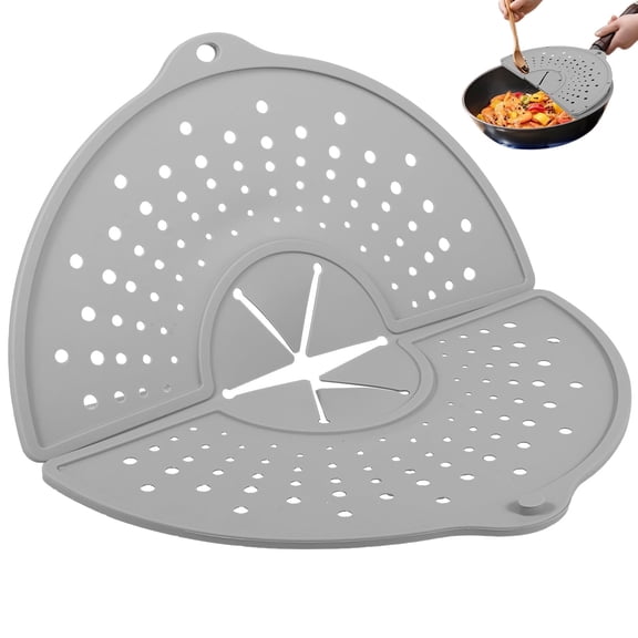 Evjurcn Silicone Splatter Screen Foldable Grease Splash Guard Oil Splatter Guard Dishwasher Safe for 10/11/12 Inch Frying Pan