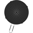 thumbnail image 1 of Silicone Splatter Screen Grease High Heat Oil Splash Cover Guard Set Cooking Frying Pan Cast Iron Skillet Pot Silica gel Black, 1 of 6