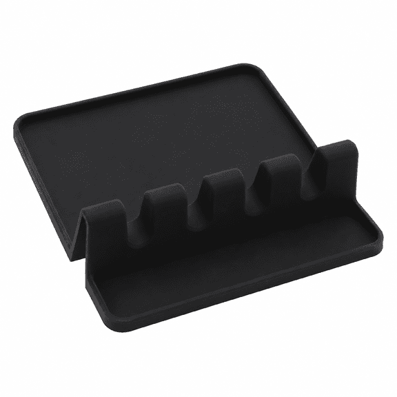 Kawihcie Silicone Fits Multiple Utensils Spoon Rest Black