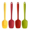 thumbnail image 1 of Silicone Spoon Spatula Set, Food Grade BPA-Free Silicone Scraper, 600ºF High Heat Resistant Rubber Scraper, Integrated Design Kitchen Utensils for Cooking, Baking and Mixing, Multicolor Set of 5, 1 of 9