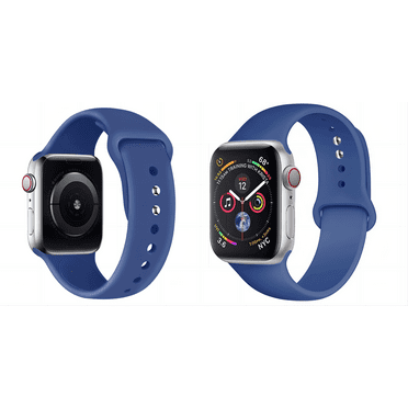 Silicone Sport Replacement Band 38mm 40mm with Adjustable Buckle, Compatible for Apple Watch Series 6/5/4/3/2/1 [Blue]
