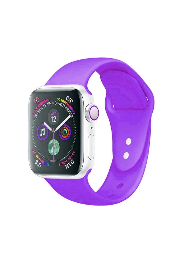 Silicone Sport Replacement Watch Band Strap for Apple Watch Series 1, 2, 3, & 4 - 38mm, 40mm, 42mm, or 44mm (20-Colors)