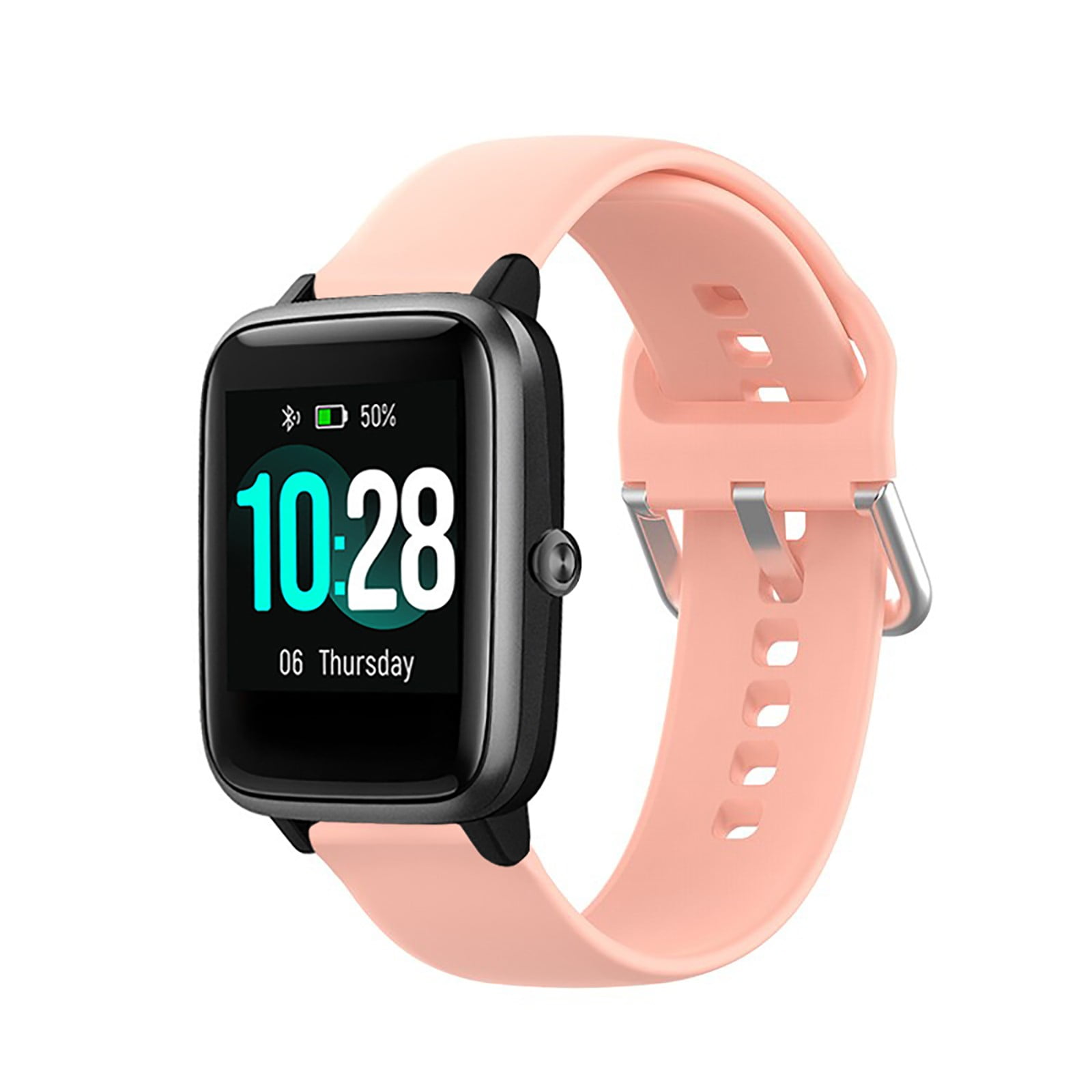 Silicone Sports Sweat Proof Solid Color Watch Band with Convenient