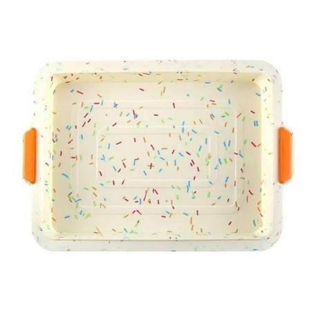 Silicone Square Cake Baking Pan Non Stick Baking Tray With Thickened Handle High Heat Bakeware Colorful